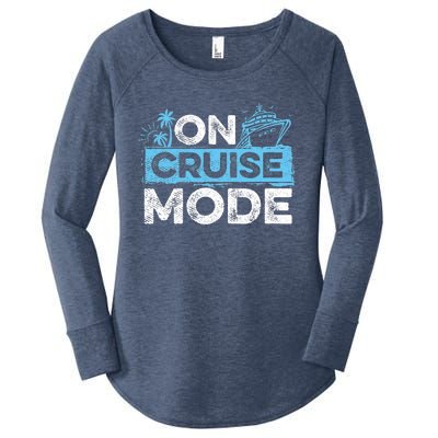 On Cruise Mode Cruise Vacation Family Cruising Women's Perfect Tri Tunic Long Sleeve Shirt