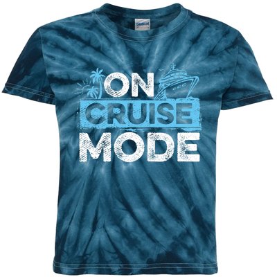 On Cruise Mode Cruise Vacation Family Cruising Kids Tie-Dye T-Shirt