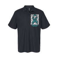 Ovarian Cancer Messed With The Wrong Family Teal Ribbon Gift Softstyle Adult Sport Polo