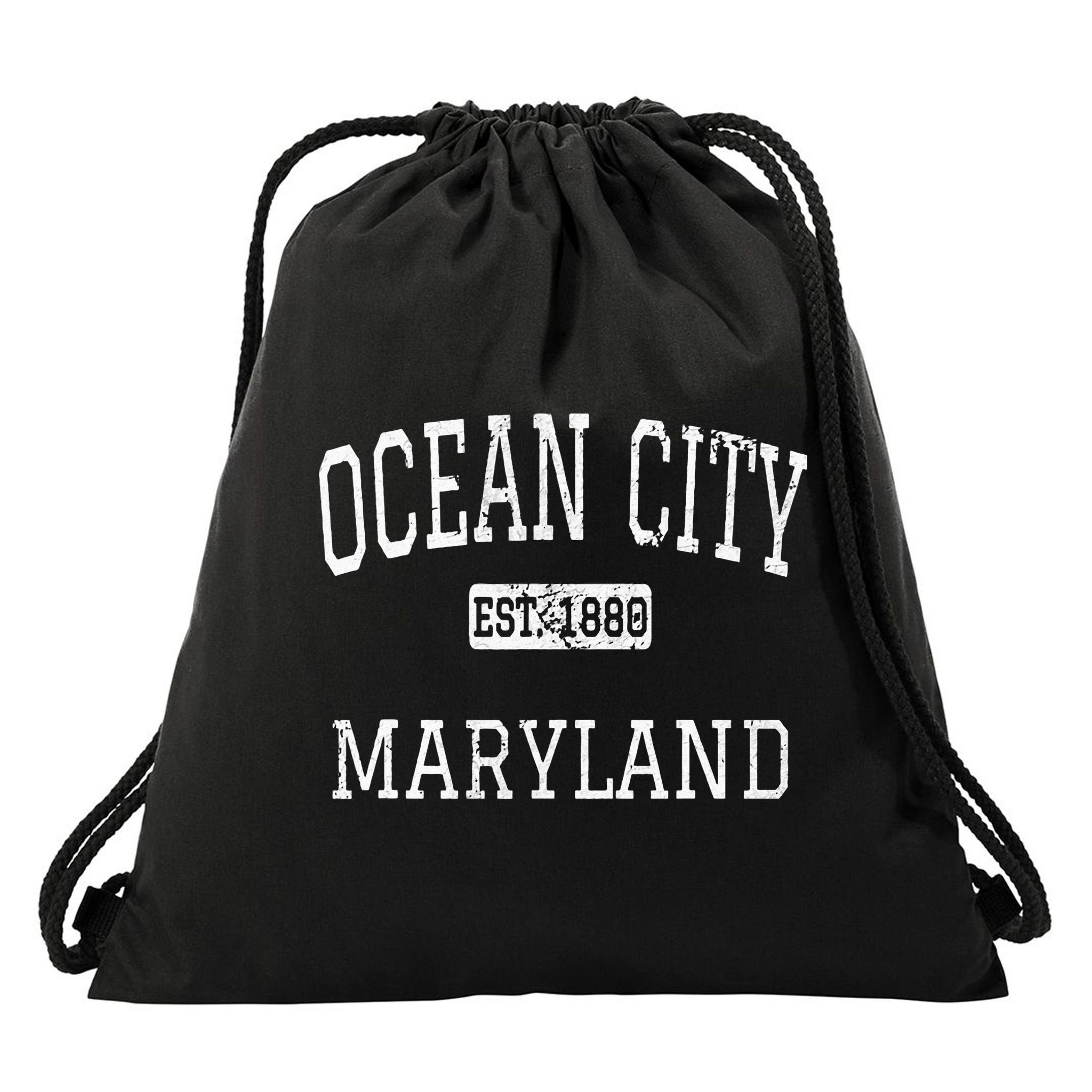 Ocean City Maryland MD Vintage Drawstring Bag