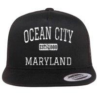 Ocean City Maryland MD Vintage Flat Bill Trucker Hat