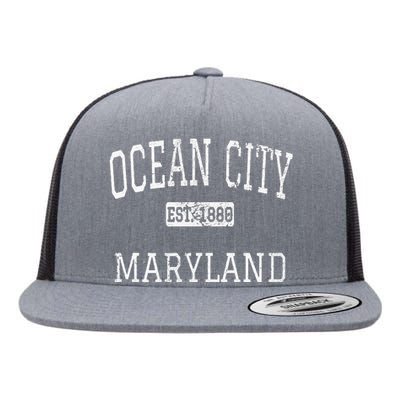 Ocean City Maryland MD Vintage Flat Bill Trucker Hat