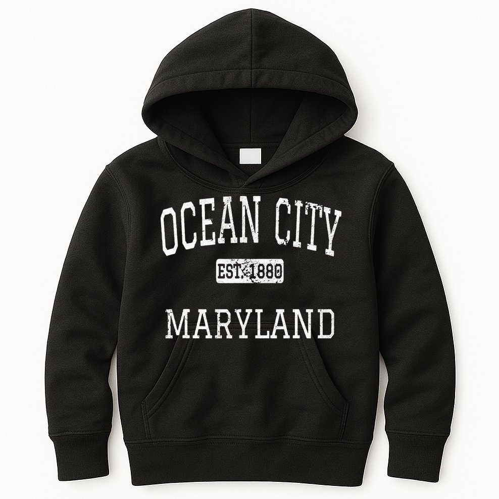 Ocean City Maryland MD Vintage Kids Hoodie