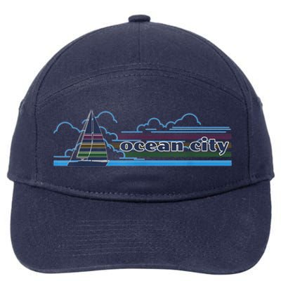 Ocean City Maryland Beach Day Sun and Fun Summer Apparel 7-Panel Snapback Hat