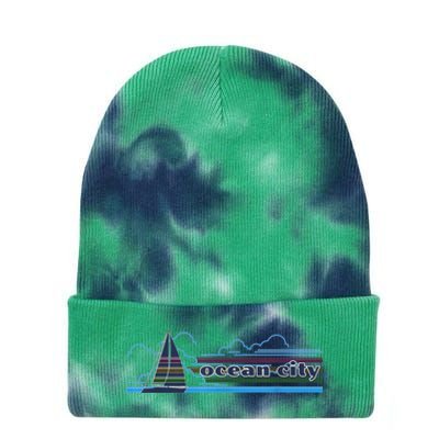 Ocean City Maryland Beach Day Sun and Fun Summer Apparel Tie Dye 12in Knit Beanie