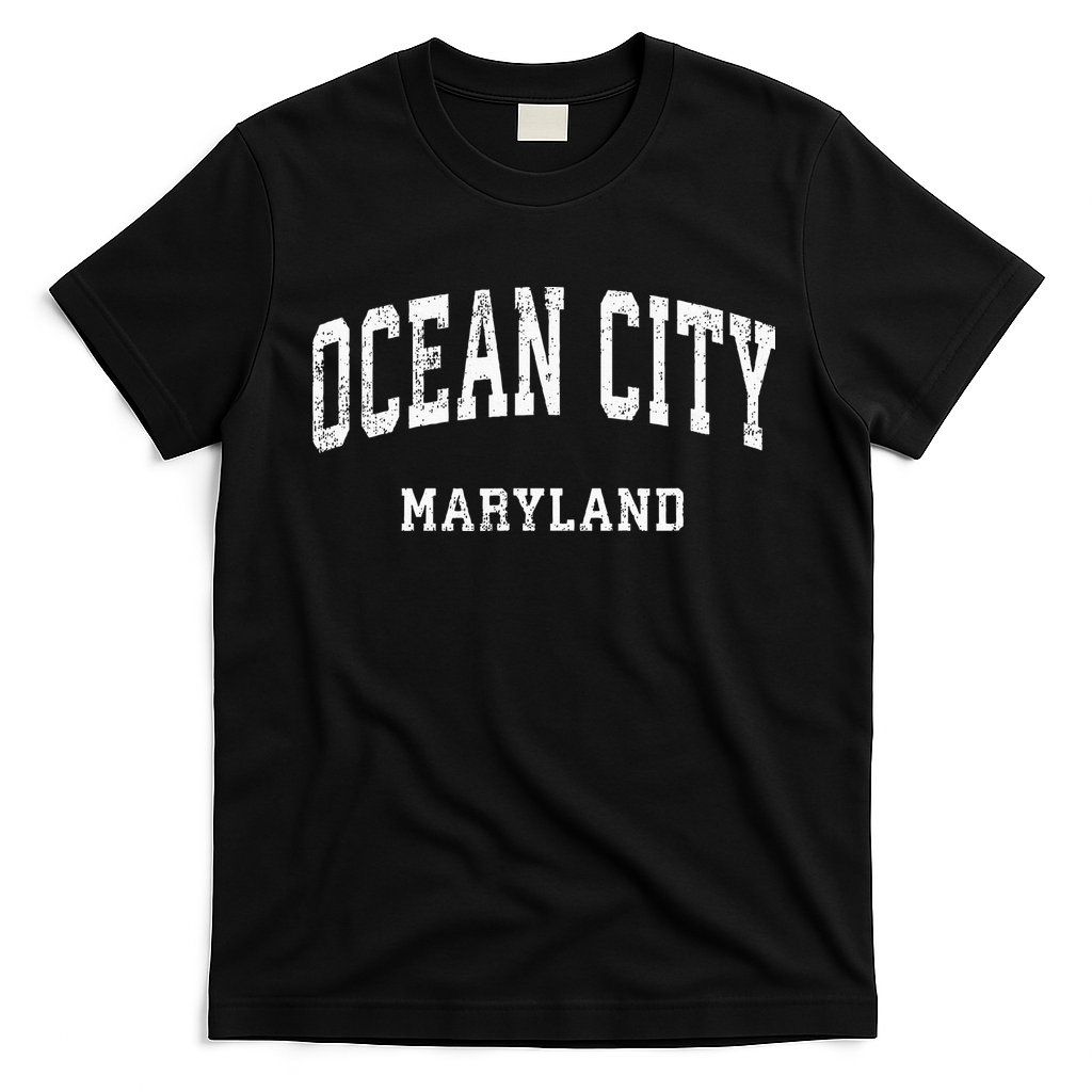 Ocean City Maryland MD Vintage Athletic Sports Design T-Shirt