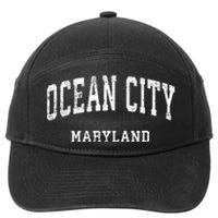 Ocean City Maryland MD Vintage Athletic Sports Design 7-Panel Snapback Hat