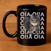 Oia Cat Meme I Wake Up Engage In Tomfoolery Oiia Cat Spinnin 11oz C Handle Ceramic Mug