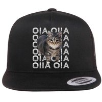 Oia Cat Meme I Wake Up Engage In Tomfoolery Oiia Cat Spinnin Flat Bill Trucker Hat