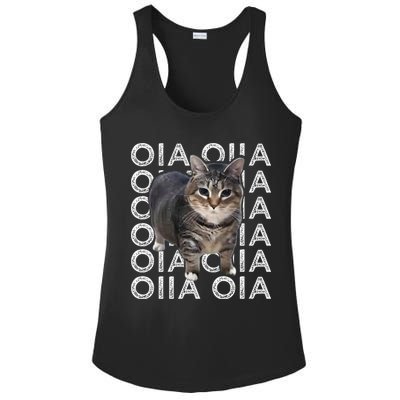 Oia Cat Meme I Wake Up Engage In Tomfoolery Oiia Cat Spinnin Ladies PosiCharge Competitor Racerback Tank