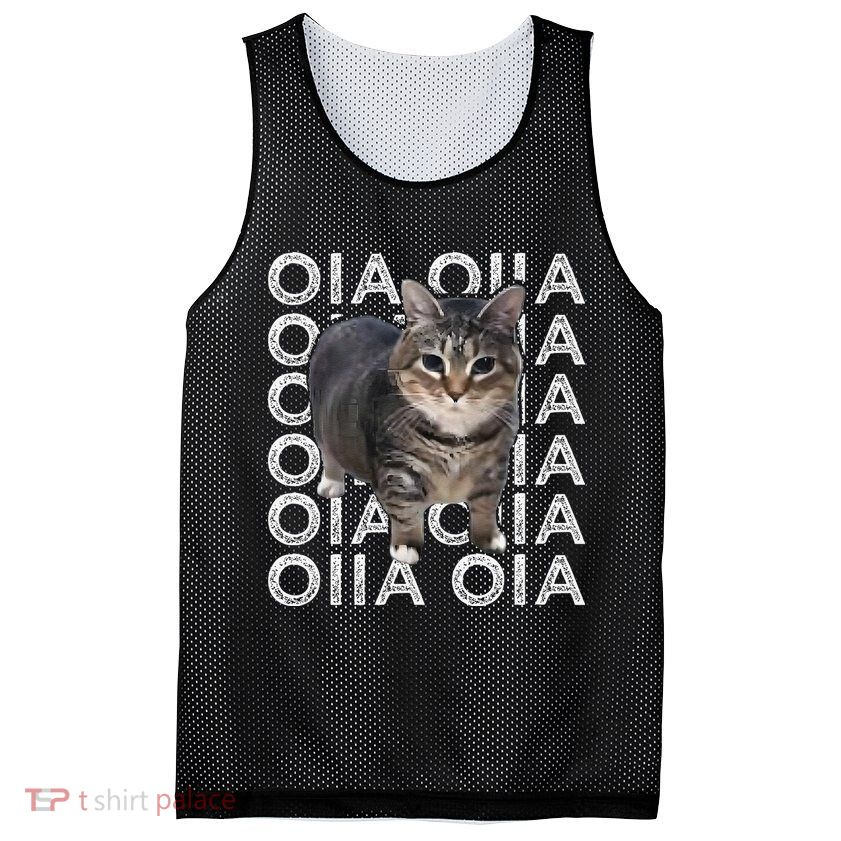 Oia Cat Meme I Wake Up Engage In Tomfoolery Oiia Cat Spinnin Mesh Reversible Basketball Jersey Tank