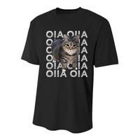 Oia Cat Meme I Wake Up Engage In Tomfoolery Oiia Cat Spinnin Youth Performance Sprint T-Shirt