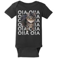 Oia Cat Meme I Wake Up Engage In Tomfoolery Oiia Cat Spinnin Baby Bodysuit