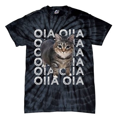 Oia Cat Meme I Wake Up Engage In Tomfoolery Oiia Cat Spinnin Tie-Dye T-Shirt