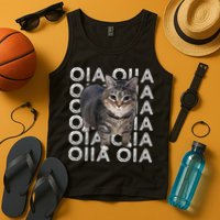 Oia Cat Meme I Wake Up Engage In Tomfoolery Oiia Cat Spinnin Tank Top