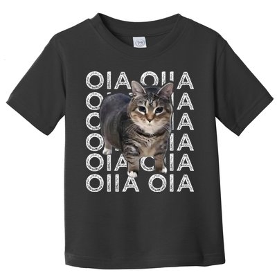 Oia Cat Meme I Wake Up Engage In Tomfoolery Oiia Cat Spinnin Toddler T-Shirt