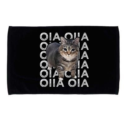 Oia Cat Meme I Wake Up Engage In Tomfoolery Oiia Cat Spinnin Microfiber Hand Towel