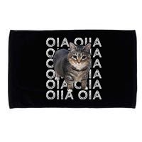 Oia Cat Meme I Wake Up Engage In Tomfoolery Oiia Cat Spinnin Microfiber Hand Towel