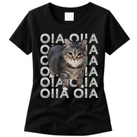 Oia Cat Meme I Wake Up Engage In Tomfoolery Oiia Cat Spinnin Womens T-Shirt