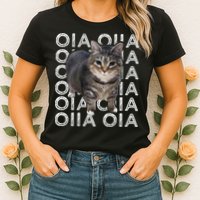 Oia Cat Meme I Wake Up Engage In Tomfoolery Oiia Cat Spinnin Womens T-Shirt