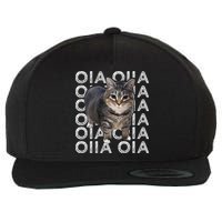 Oia Cat Meme I Wake Up Engage In Tomfoolery Oiia Cat Spinnin Wool Snapback Cap