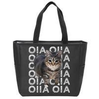 Oia Cat Meme I Wake Up Engage In Tomfoolery Oiia Cat Spinnin Zip Tote Bag