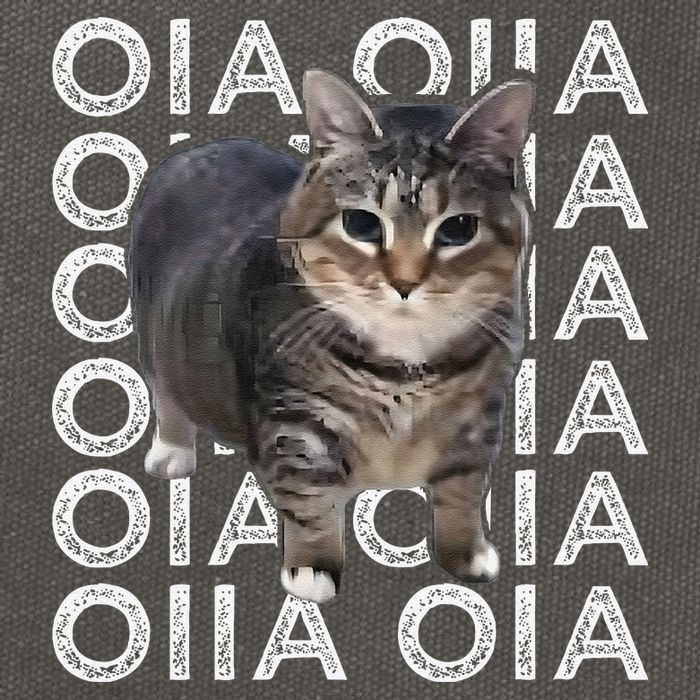 Oia Cat Meme I Wake Up Engage In Tomfoolery Oiia Cat Spinnin Cotton Canvas Backpack