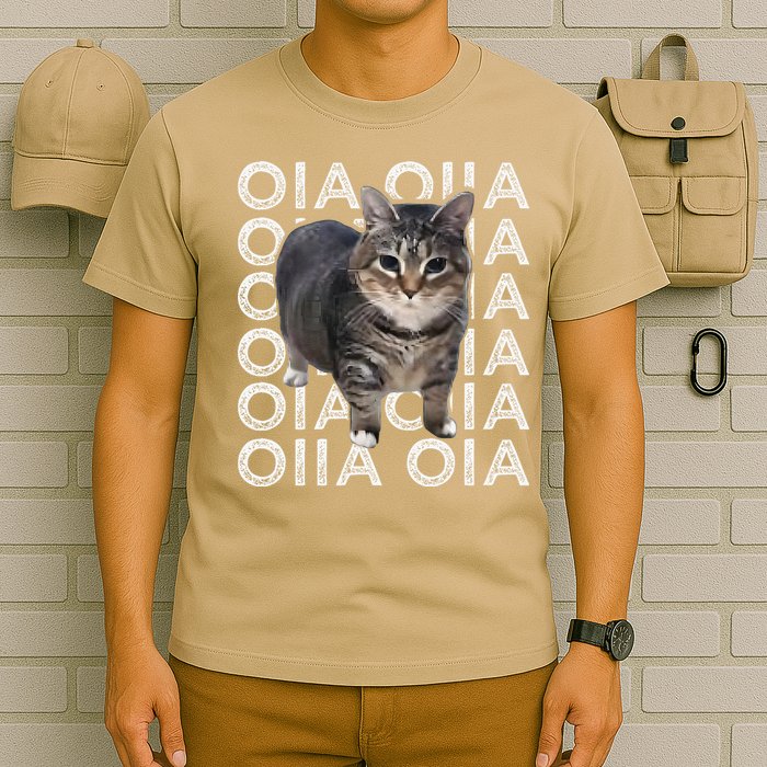 Oia Cat Meme I Wake Up Engage In Tomfoolery Oiia Cat Spinnin T-Shirt
