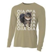 Oia Cat Meme I Wake Up Engage In Tomfoolery Oiia Cat Spinnin Cooling Performance Long Sleeve Crew