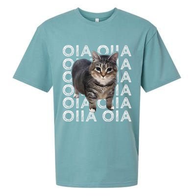 Oia Cat Meme I Wake Up Engage In Tomfoolery Oiia Cat Spinnin Sueded Cloud Jersey T-Shirt