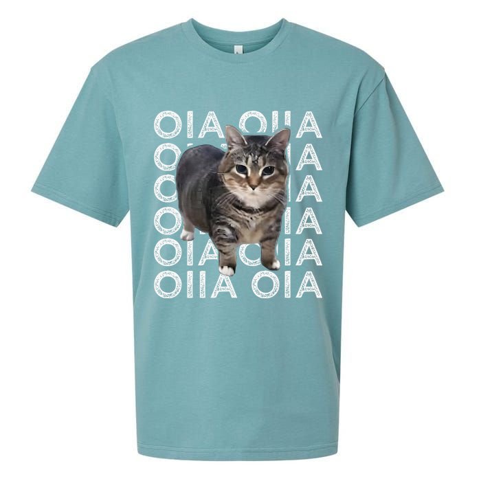 Oia Cat Meme I Wake Up Engage In Tomfoolery Oiia Cat Spinnin Sueded Cloud Jersey T-Shirt