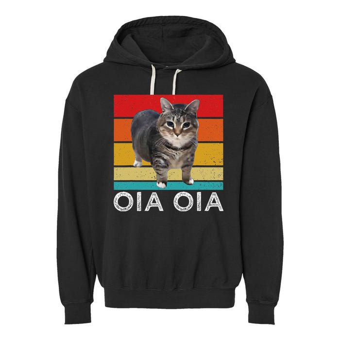 Oia Cat Meme I Wake Up Engage In Tomfoolery Oiia Cat Spinnin Garment-Dyed Fleece Hoodie