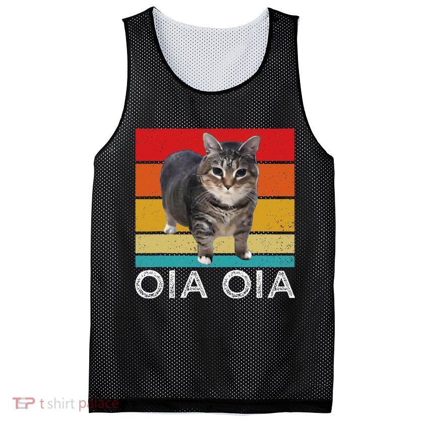 Oia Cat Meme I Wake Up Engage In Tomfoolery Oiia Cat Spinnin Mesh Reversible Basketball Jersey Tank