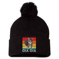 Oia Cat Meme I Wake Up Engage In Tomfoolery Oiia Cat Spinnin Pom Pom 12in Knit Beanie