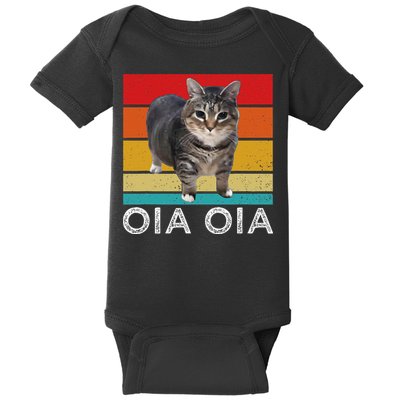 Oia Cat Meme I Wake Up Engage In Tomfoolery Oiia Cat Spinnin Baby Bodysuit