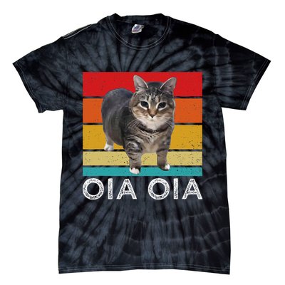 Oia Cat Meme I Wake Up Engage In Tomfoolery Oiia Cat Spinnin Tie-Dye T-Shirt