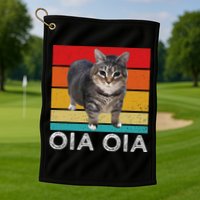 Oia Cat Meme I Wake Up Engage In Tomfoolery Oiia Cat Spinnin Golf Towel