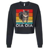 Oia Cat Meme I Wake Up Engage In Tomfoolery Oiia Cat Spinnin Cropped Pullover Crew