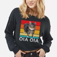 Oia Cat Meme I Wake Up Engage In Tomfoolery Oiia Cat Spinnin Cropped Pullover Crew