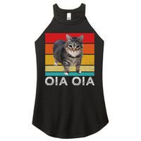 Oia Cat Meme I Wake Up Engage In Tomfoolery Oiia Cat Spinnin Women's Perfect Tri Rocker Tank