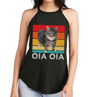 Oia Cat Meme I Wake Up Engage In Tomfoolery Oiia Cat Spinnin Women's Perfect Tri Rocker Tank