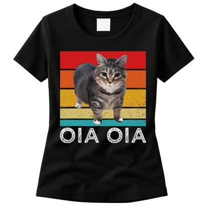 Oia Cat Meme I Wake Up Engage In Tomfoolery Oiia Cat Spinnin Womens T-Shirt