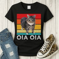 Oia Cat Meme I Wake Up Engage In Tomfoolery Oiia Cat Spinnin Womens T-Shirt