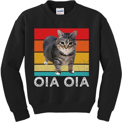 Oia Cat Meme I Wake Up Engage In Tomfoolery Oiia Cat Spinnin Kids Sweatshirt