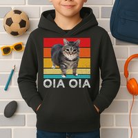 Oia Cat Meme I Wake Up Engage In Tomfoolery Oiia Cat Spinnin Kids Hoodie