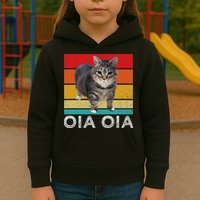 Oia Cat Meme I Wake Up Engage In Tomfoolery Oiia Cat Spinnin Kids Hoodie