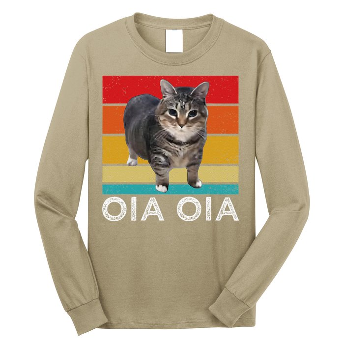 Oia Cat Meme I Wake Up Engage In Tomfoolery Oiia Cat Spinnin Long Sleeve Shirt