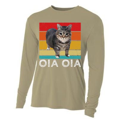 Oia Cat Meme I Wake Up Engage In Tomfoolery Oiia Cat Spinnin Cooling Performance Long Sleeve Crew