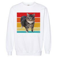 Oia Cat Meme I Wake Up Engage In Tomfoolery Oiia Cat Spinnin Garment-Dyed Sweatshirt