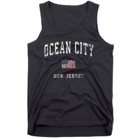 Ocean City New Jersey Nj Vintage American Flag Sports Tank Top